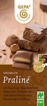 Praliné NL Fair 100g BIO Schokolade Vollmilch